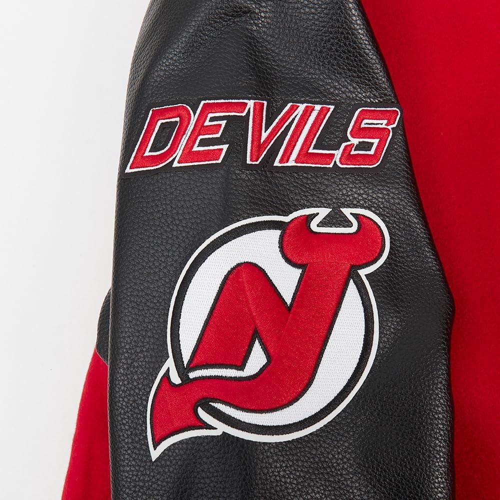 imagePro Standard Mens NHL Classic Varsity JacketRedBlack