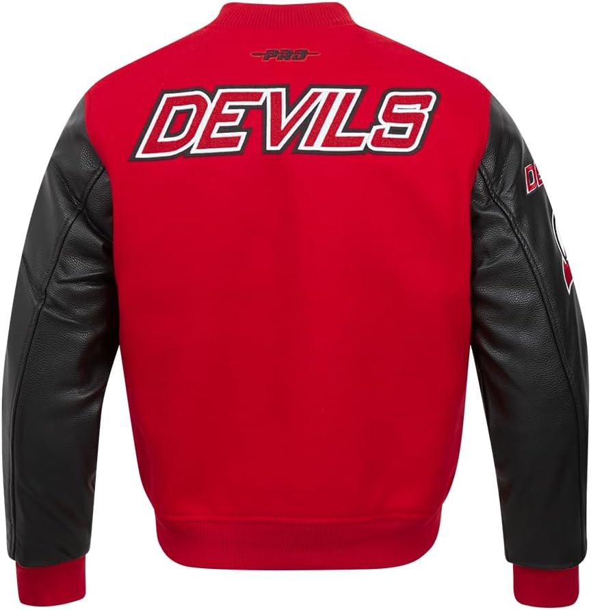 imagePro Standard Mens NHL Classic Varsity JacketRedBlack