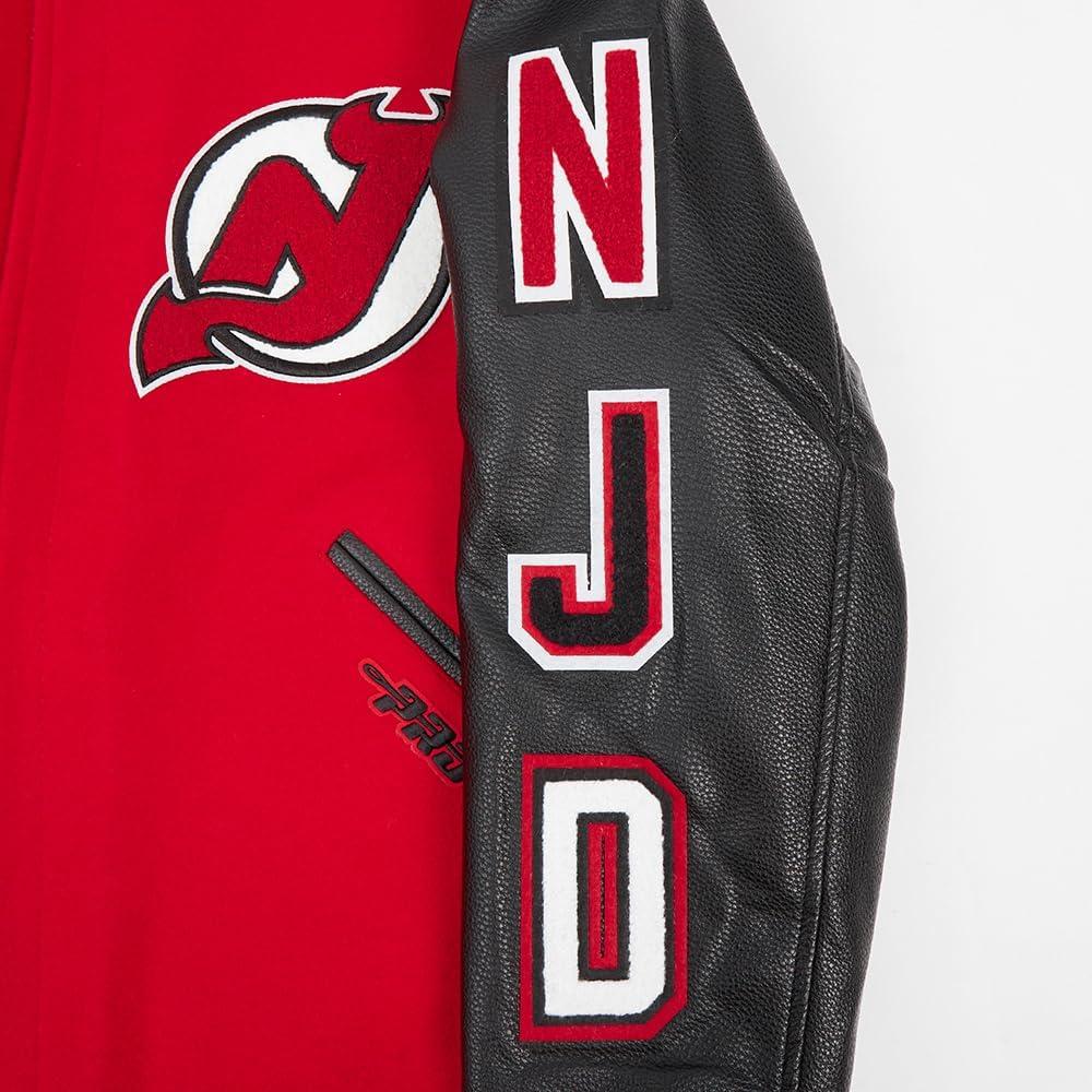 imagePro Standard Mens NHL Classic Varsity JacketRedBlack