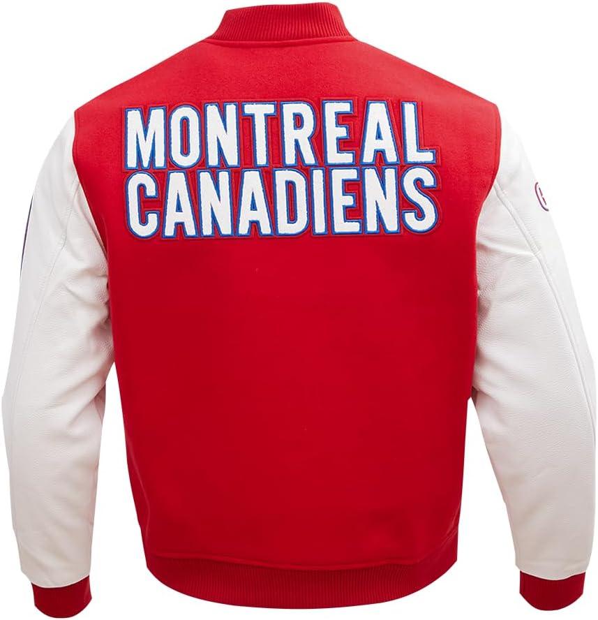 imagePro Standard Mens NHL Classic Varsity JacketRedWhite