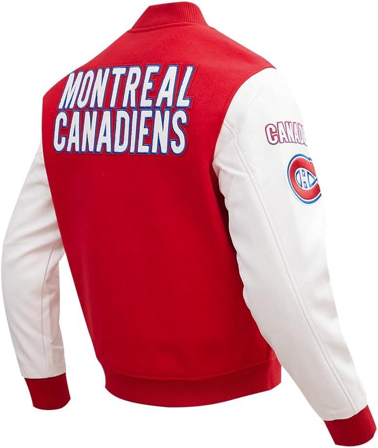 imagePro Standard Mens NHL Classic Varsity JacketRedWhite