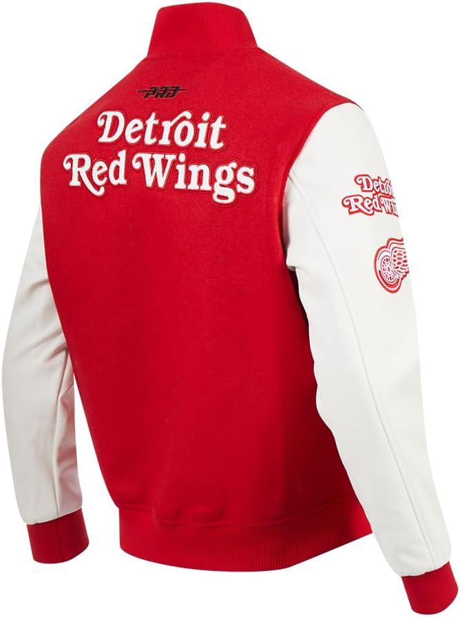 imagePro Standard Mens NHL Classic Varsity JacketRedWhite