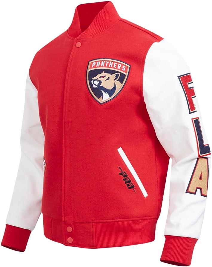 imagePro Standard Mens NHL Classic Varsity JacketRedWhite