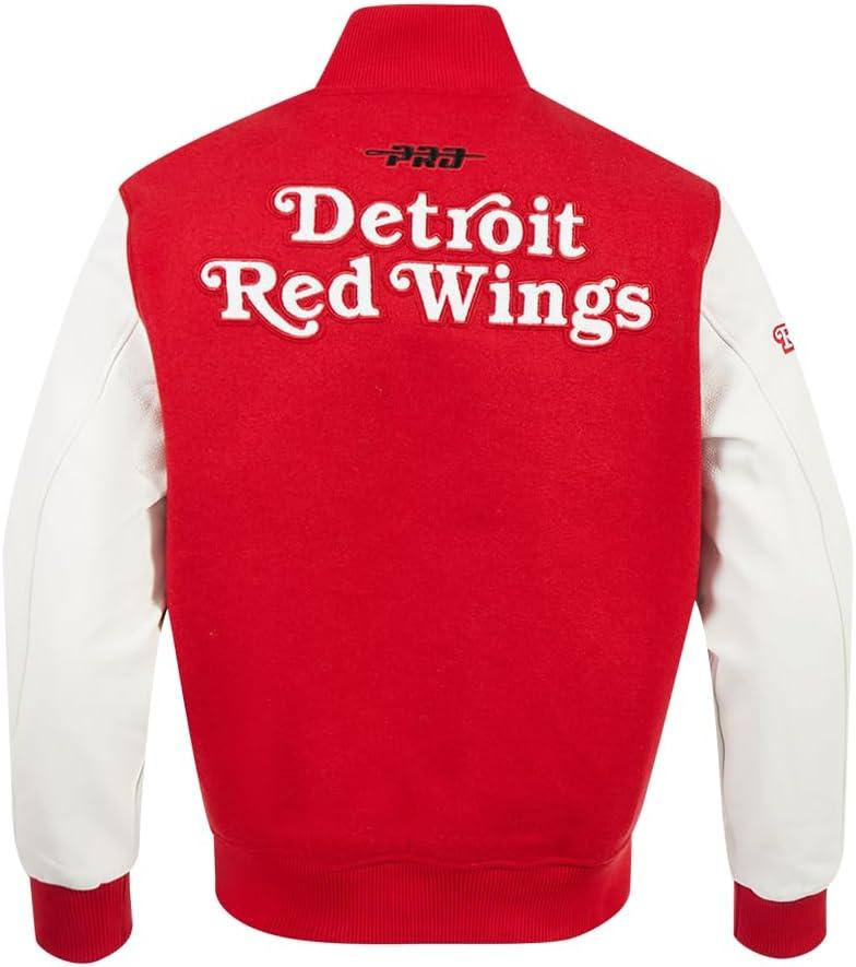 imagePro Standard Mens NHL Classic Varsity JacketRedWhite