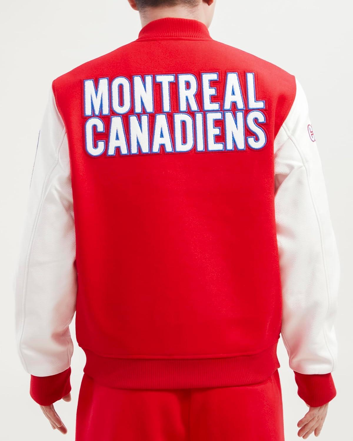 imagePro Standard Mens NHL Classic Varsity JacketRedWhite