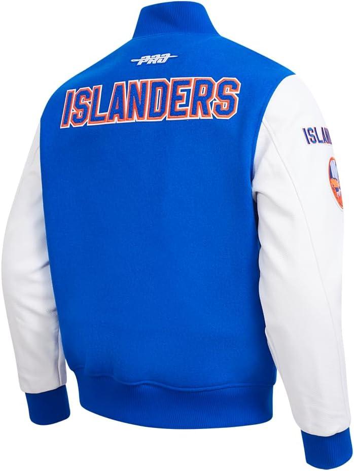 imagePro Standard Mens NHL Classic Varsity JacketRoyal BlueWhite