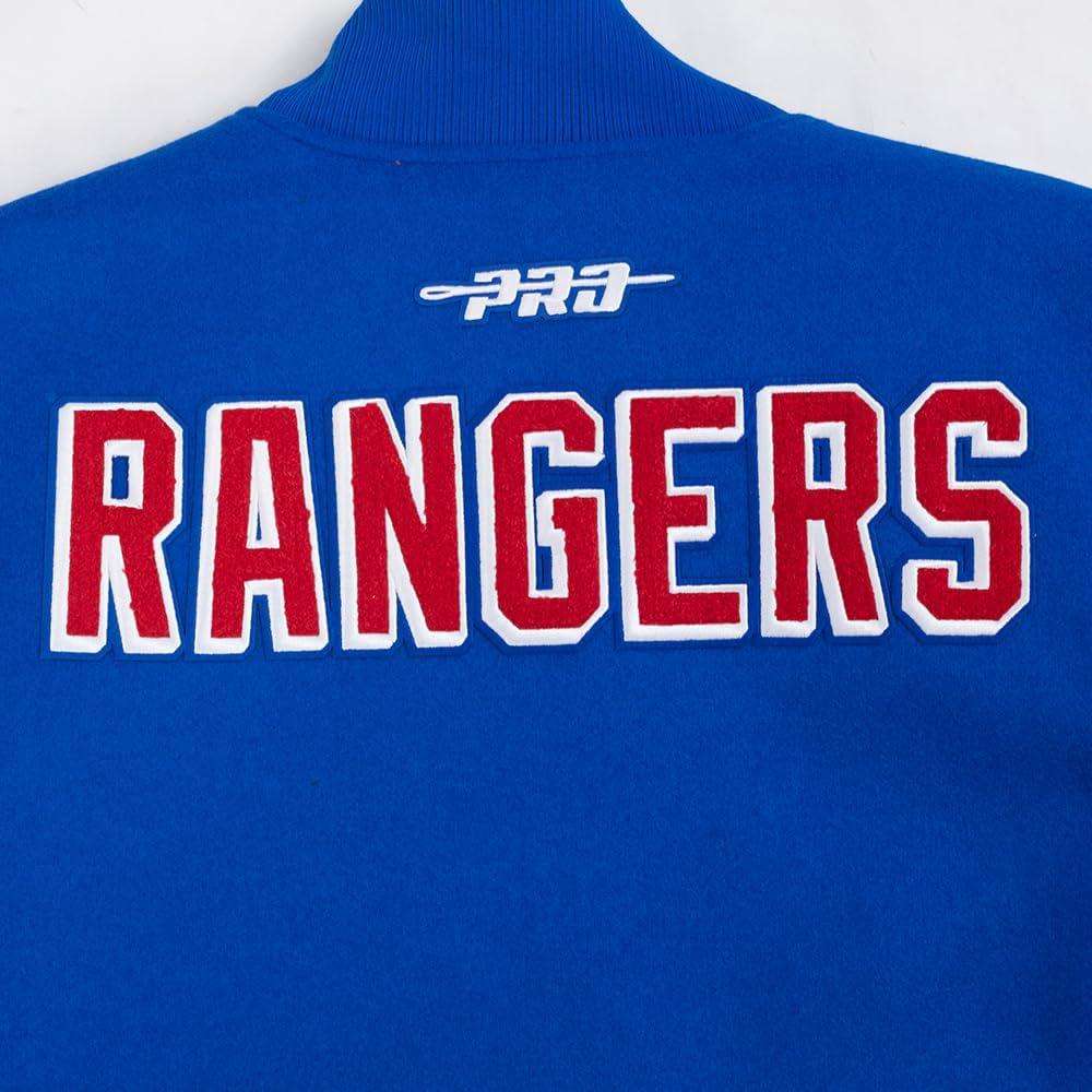 imagePro Standard Mens NHL Classic Varsity JacketRoyal BlueWhite