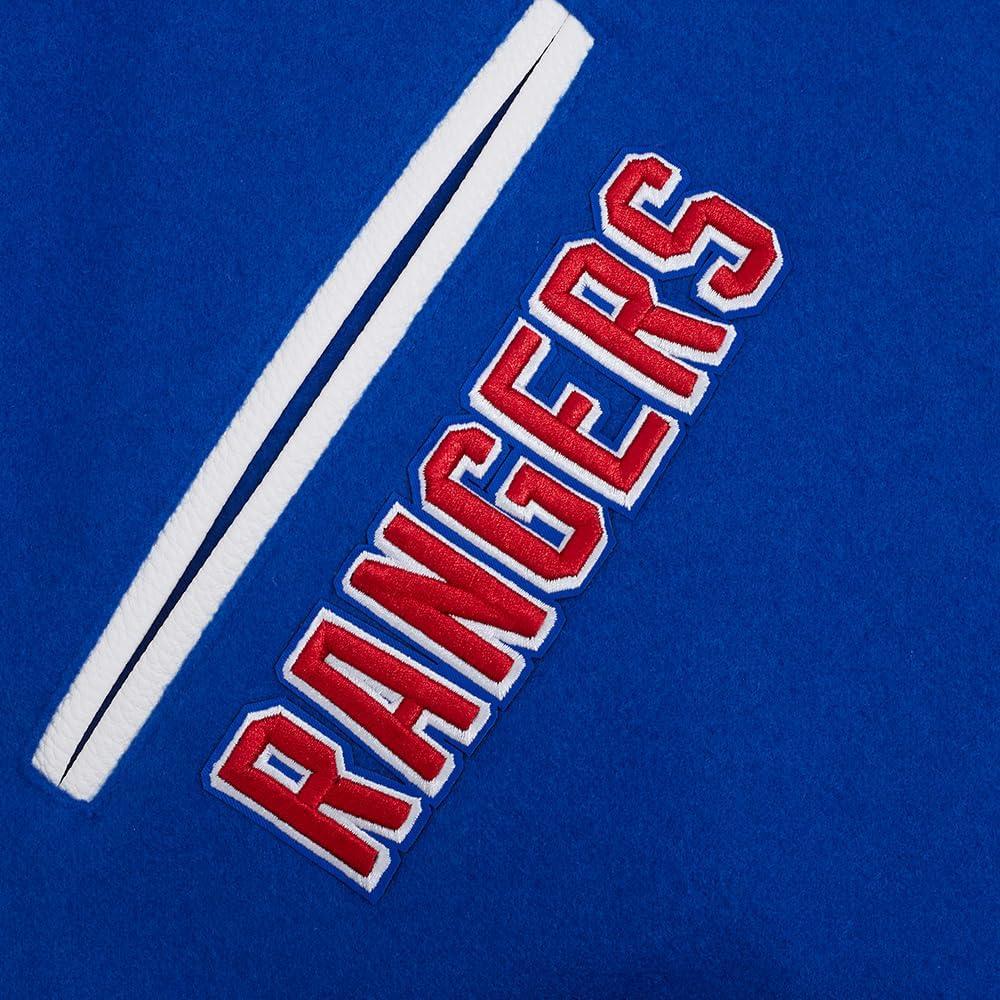 imagePro Standard Mens NHL Classic Varsity JacketRoyal BlueWhite