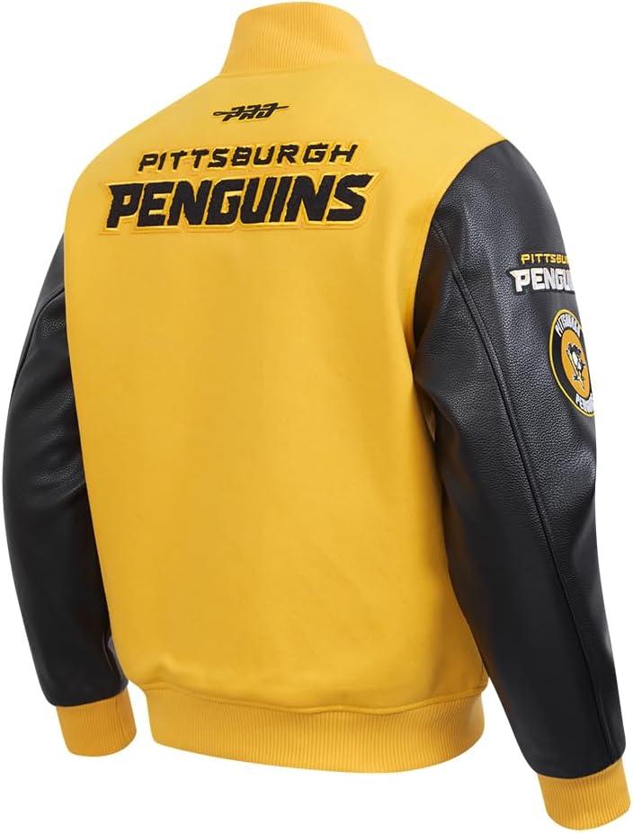 imagePro Standard Mens NHL Classic Varsity JacketYellowBlack