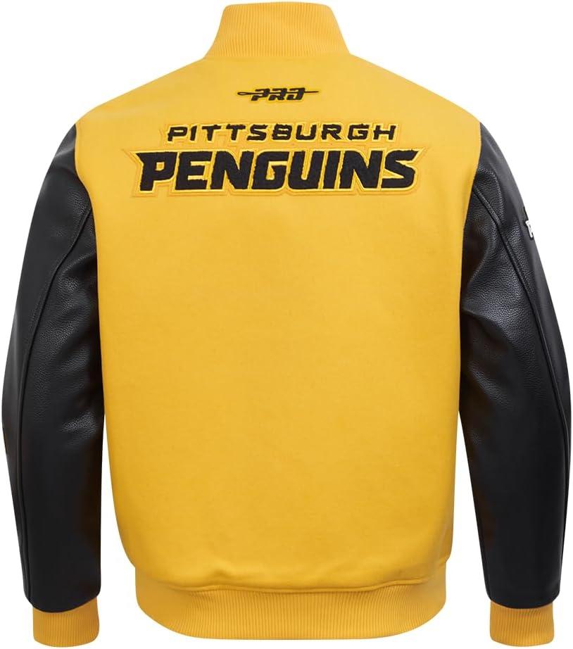 imagePro Standard Mens NHL Classic Varsity JacketYellowBlack