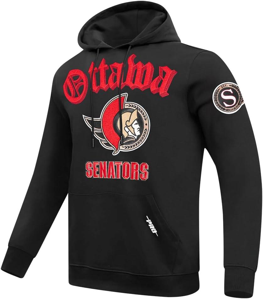 imagePro Standard Mens NHL Old English Pull Over HoodieBlack