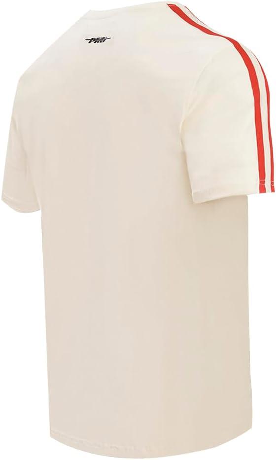 imagePro Standard NBA Mens Mens NBA Retro Classics Cotton Taping TeeEggshell Red