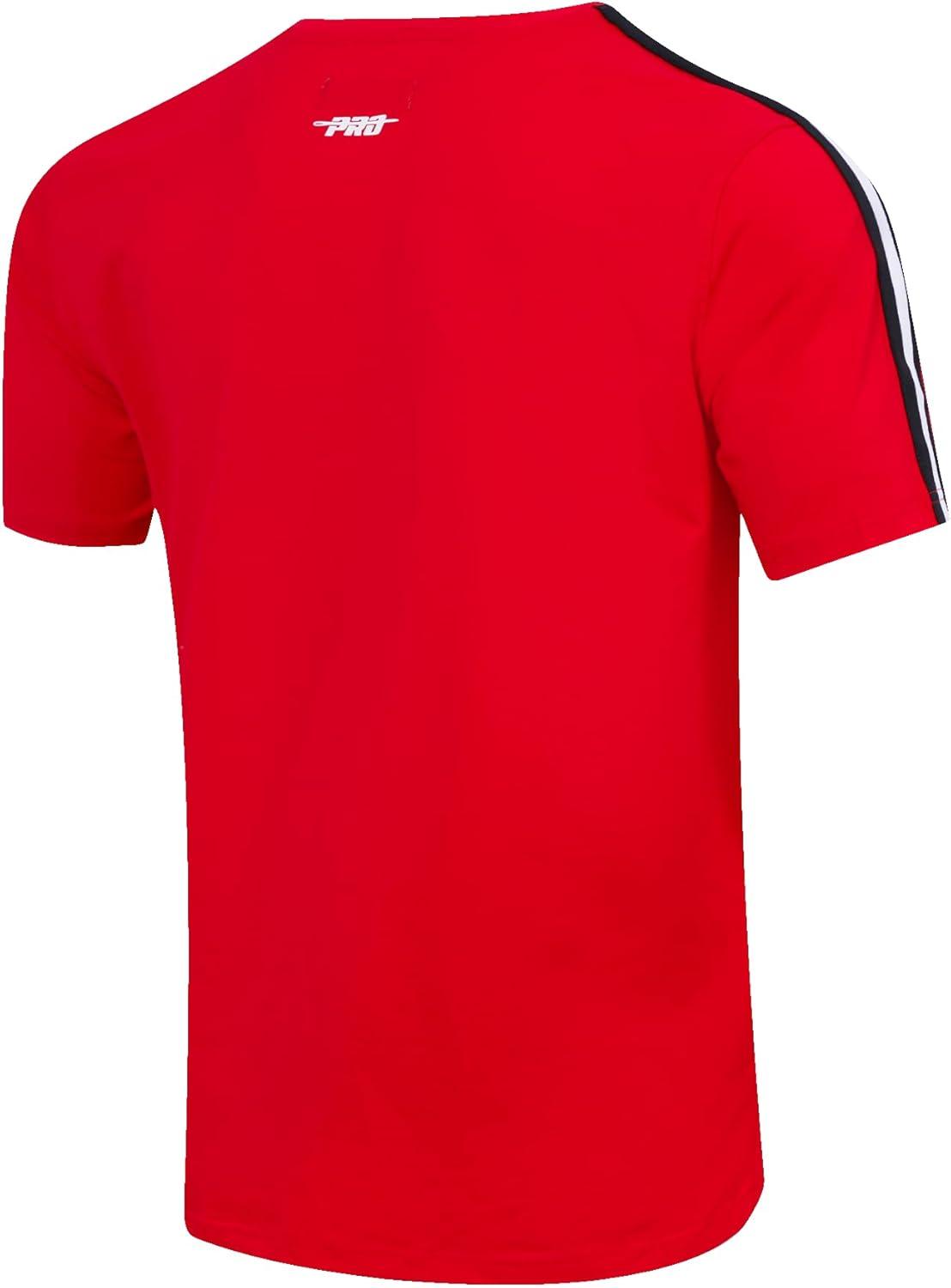 imagePro Standard NBA Mens Mens NBA Retro Classics Cotton Taping TeeRedBlack