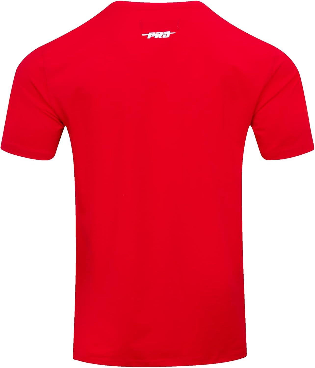 imagePro Standard NBA Mens Mens NBA Retro Classics Cotton Taping TeeRedBlack