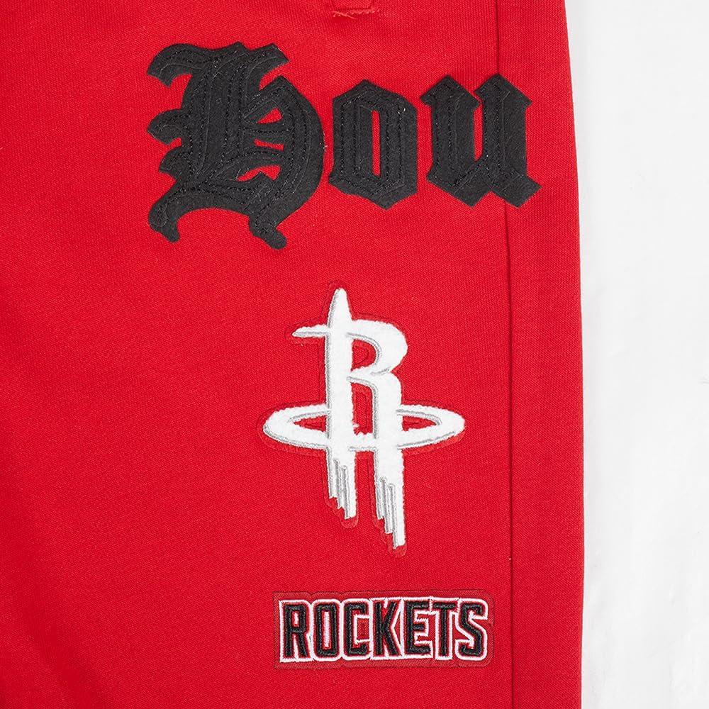 imagePro Standard NBA Womens Womens NBA Old English Brushed Back French Terry SweatpantRed