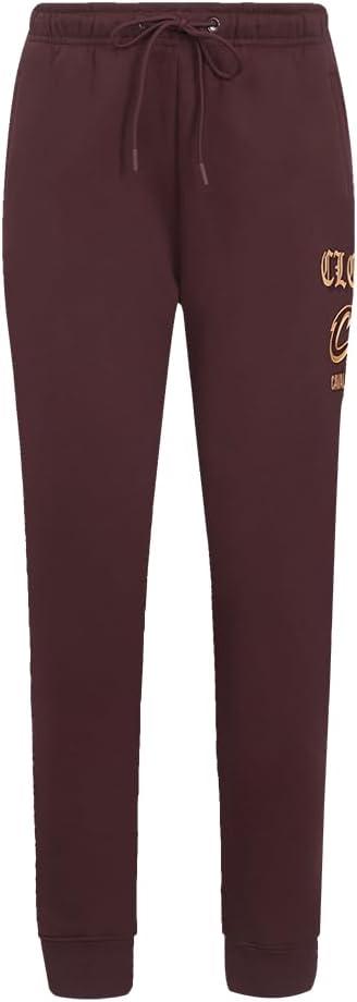 imagePro Standard NBA Womens Womens NBA Old English Brushed Back French Terry SweatpantWine