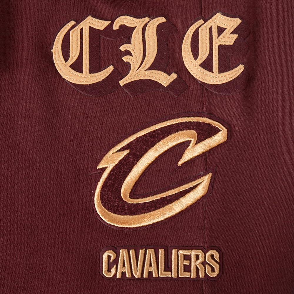 imagePro Standard NBA Womens Womens NBA Old English Brushed Back French Terry SweatpantWine