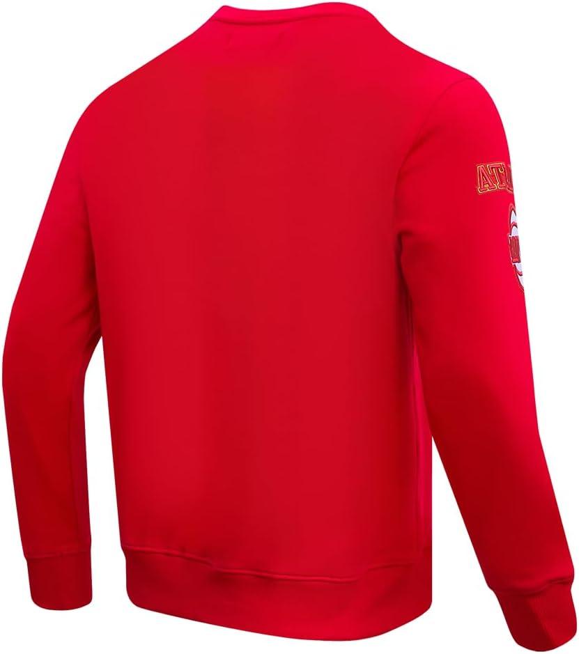 imagePro Standard NBA mens Mens Nba Old English Brushed Back French Terry Crewneck SweatshirtRed