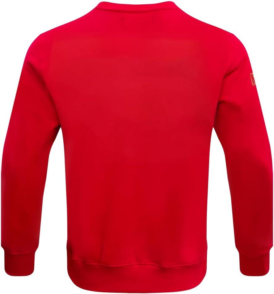 imagePro Standard NBA mens Mens Nba Old English Brushed Back French Terry Crewneck SweatshirtRed