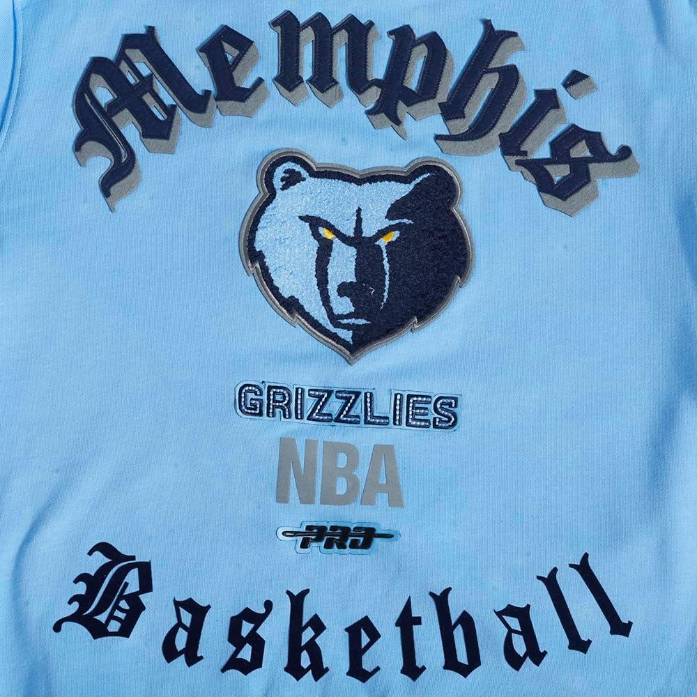 imagePro Standard NBA mens Mens Nba Old English Brushed Back French Terry Crewneck SweatshirtUniversity Blue