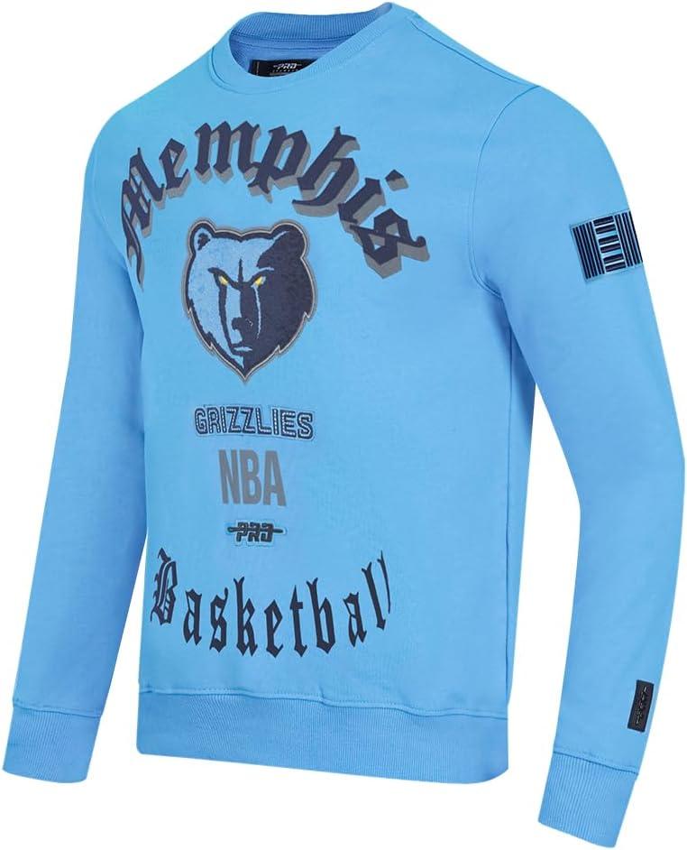imagePro Standard NBA mens Mens Nba Old English Brushed Back French Terry Crewneck SweatshirtUniversity Blue