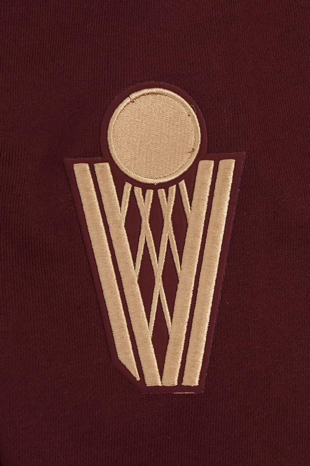 imagePro Standard NBA mens Mens Nba Old English Brushed Back French Terry Crewneck SweatshirtWine