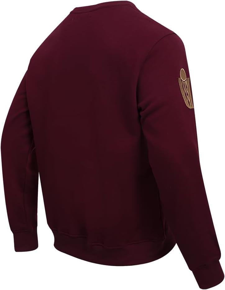 imagePro Standard NBA mens Mens Nba Old English Brushed Back French Terry Crewneck SweatshirtWine