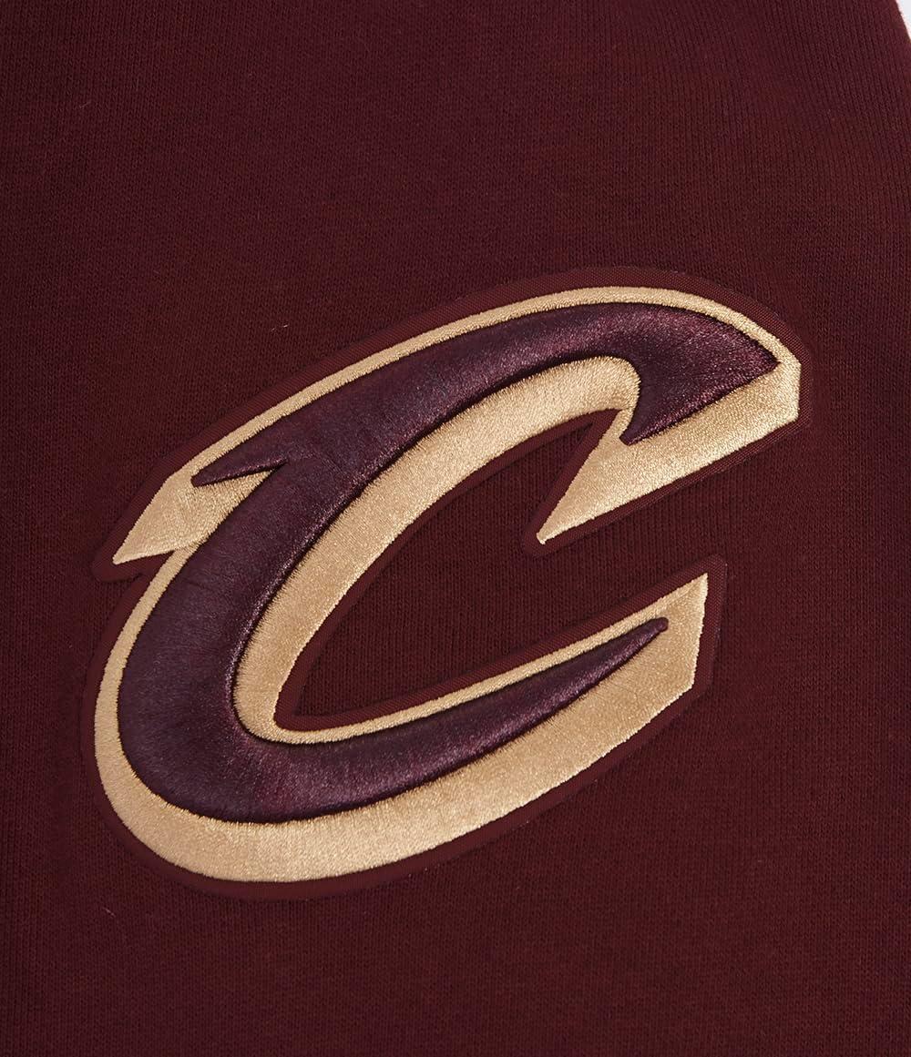 imagePro Standard NBA mens Mens Nba Old English Brushed Back French Terry Crewneck SweatshirtWine