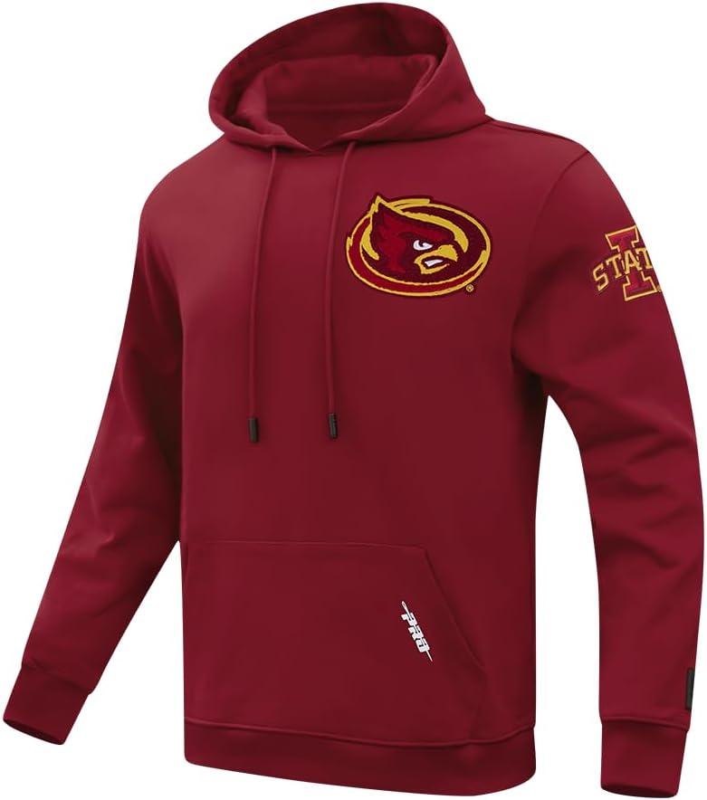 imagePro Standard NCAA mens Mens College Classic Chenille Cotton Double Knit Pull Over HoodieCardinal Red