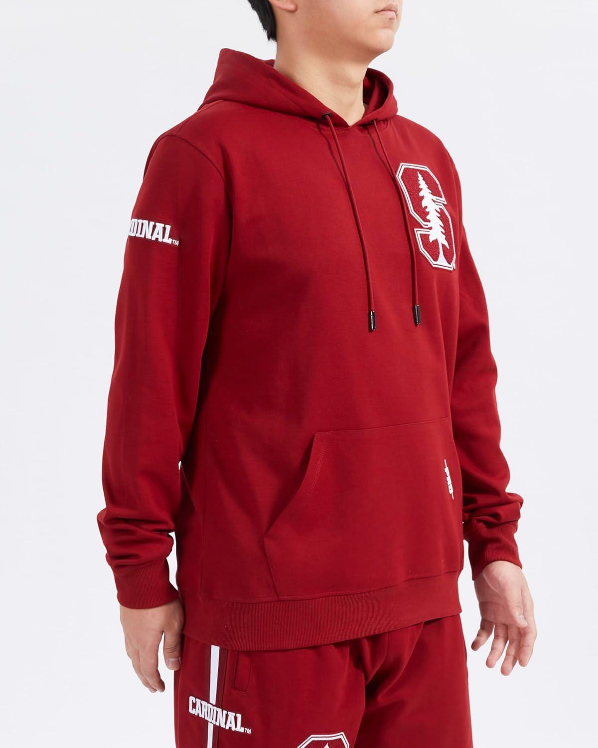 imagePro Standard NCAA mens Mens College Classic Chenille Cotton Double Knit Pull Over HoodieCardinal Red