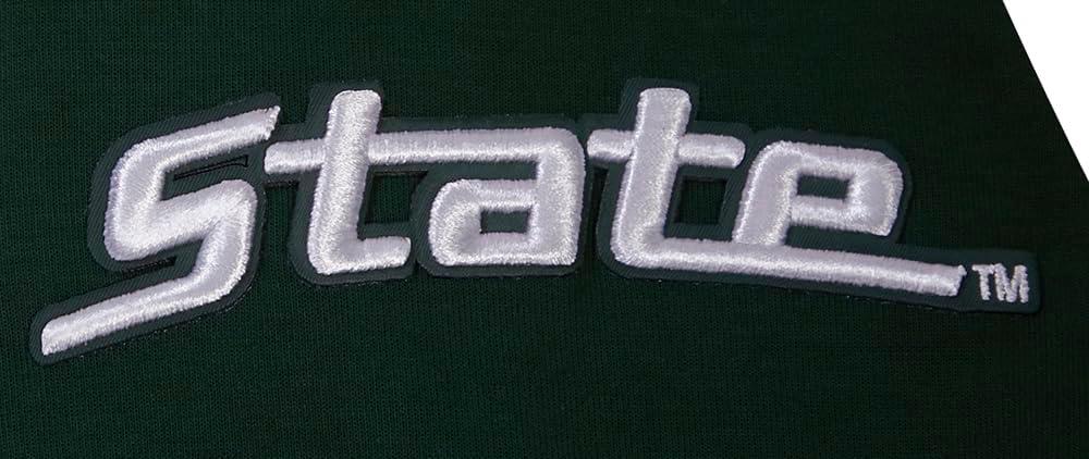 imagePro Standard NCAA mens Mens College Classic Chenille Cotton Double Knit Pull Over HoodieForest Green