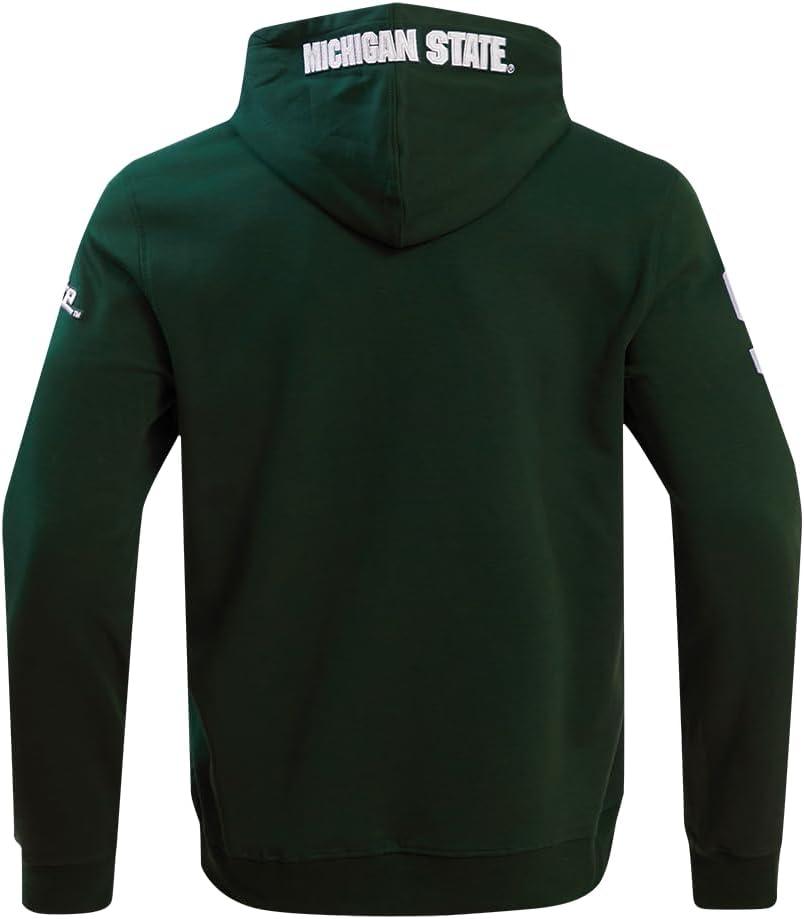 imagePro Standard NCAA mens Mens College Classic Chenille Cotton Double Knit Pull Over HoodieForest Green