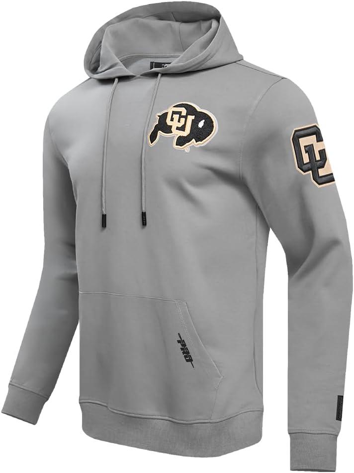 imagePro Standard NCAA mens Mens College Classic Chenille Cotton Double Knit Pull Over HoodieGray