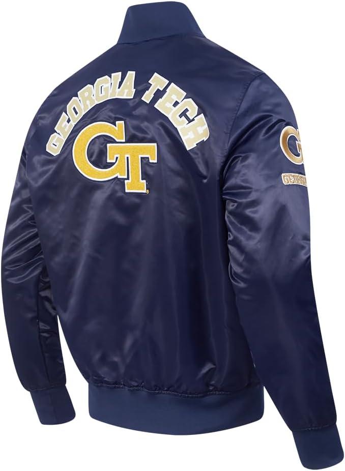 imagePro Standard NCAA mens Mens College Classic Chenille Satin JacketMidnight Navy