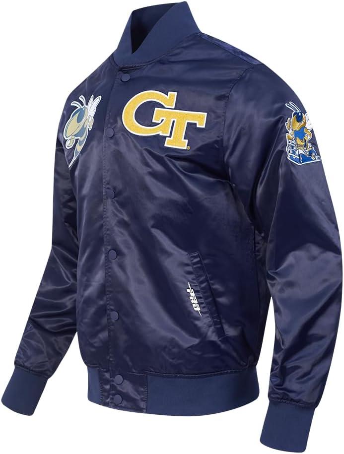 imagePro Standard NCAA mens Mens College Classic Chenille Satin JacketMidnight Navy