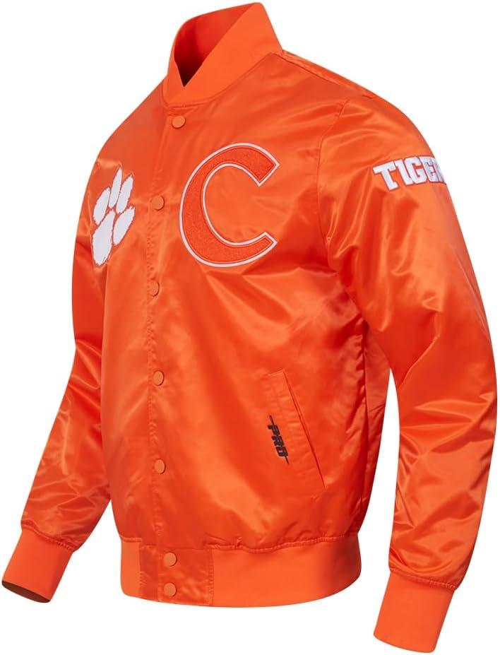 imagePro Standard NCAA mens Mens College Classic Chenille Satin JacketOrange