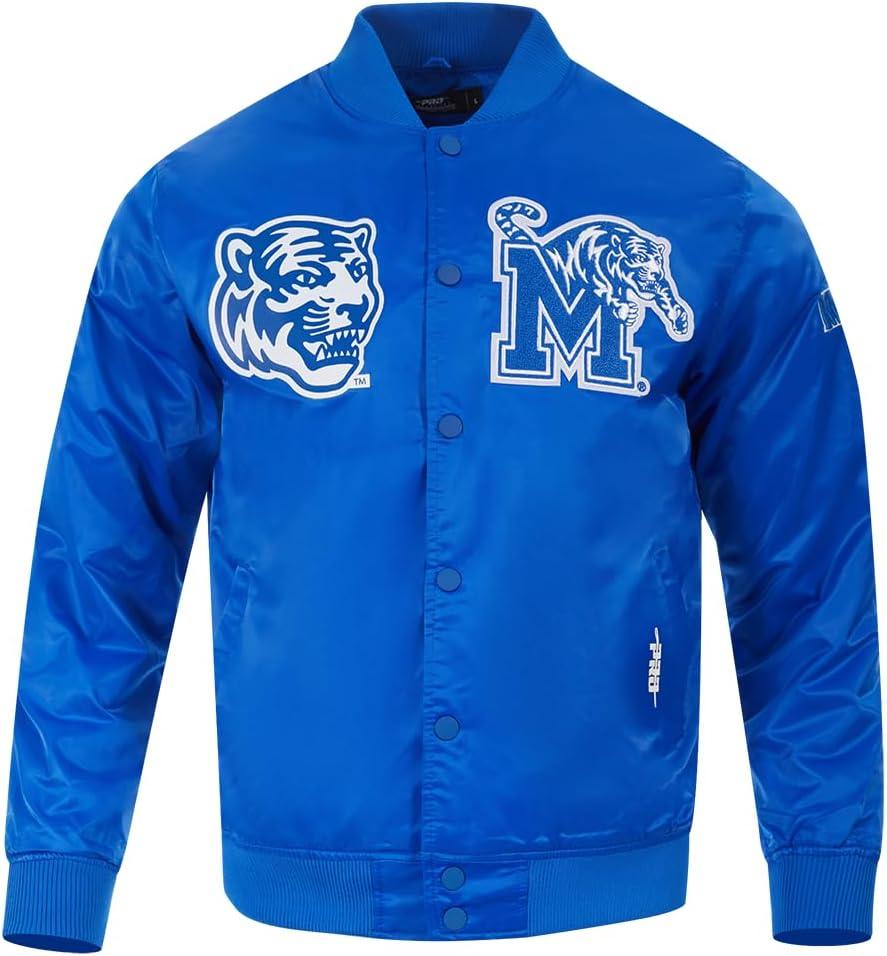 imagePro Standard NCAA mens Mens College Classic Chenille Satin JacketRoyal Blue