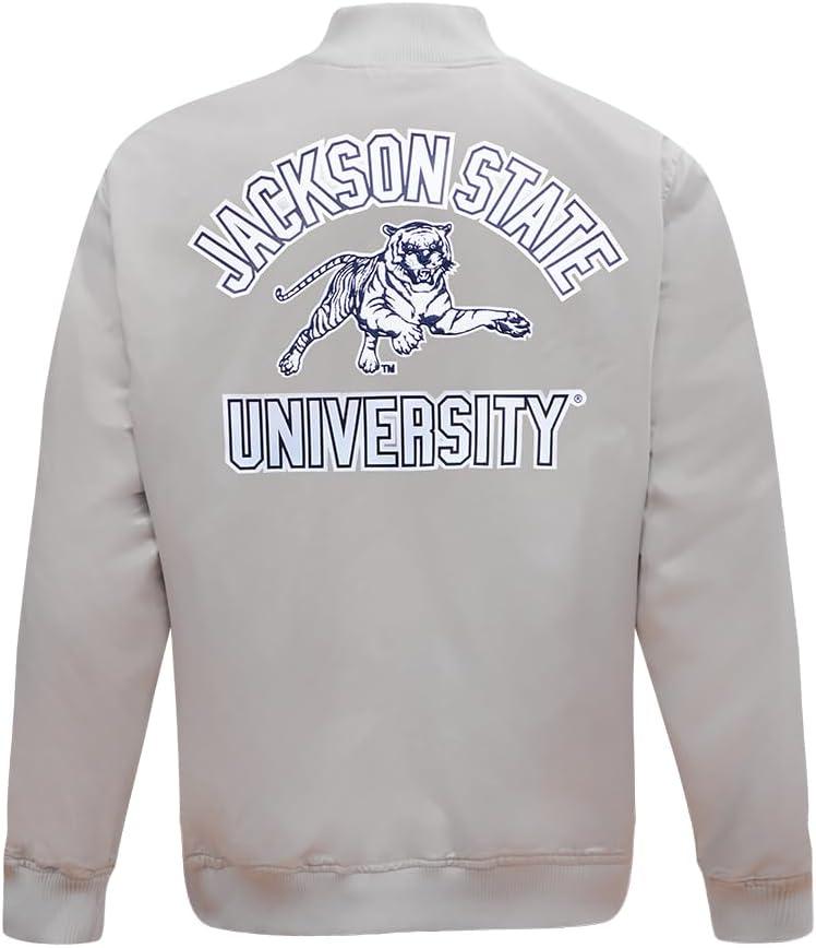 imagePro Standard NCAA mens Mens College Classic Chenille Satin JacketSilver