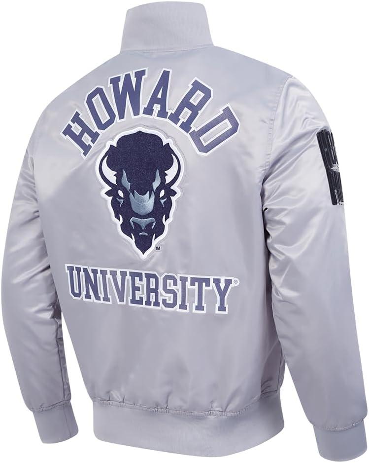 imagePro Standard NCAA mens Mens College Classic Chenille Satin JacketSilver