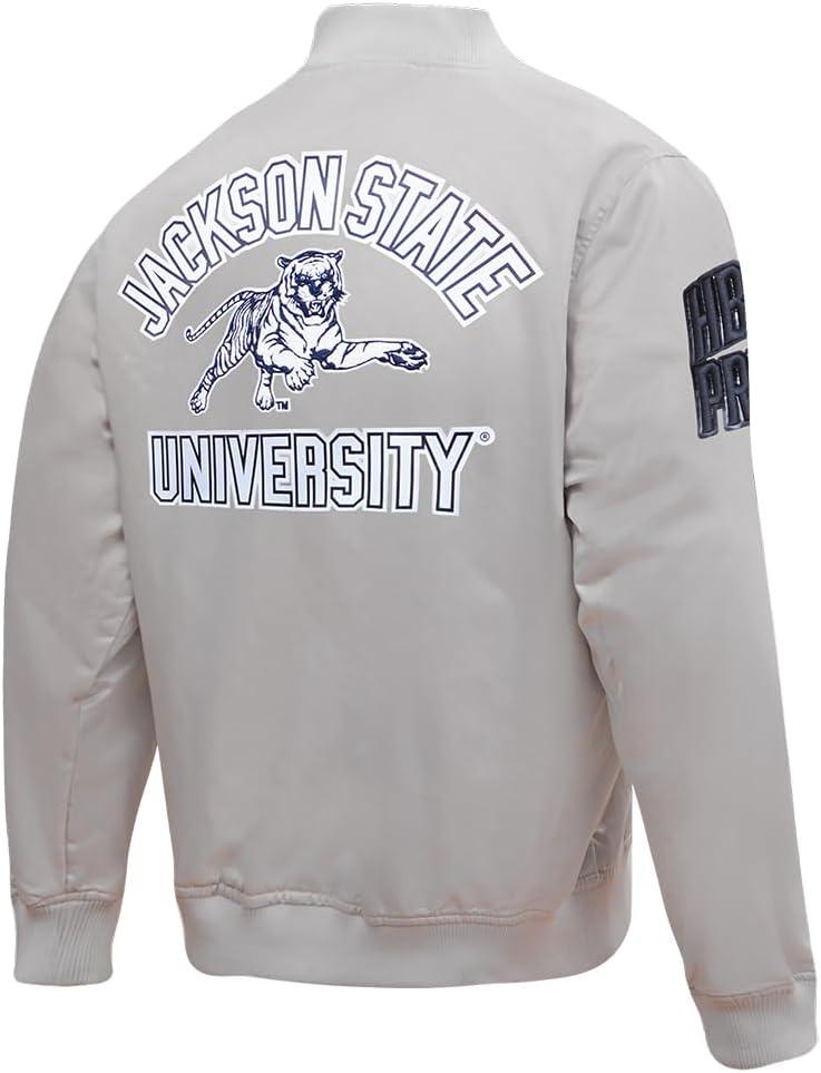 imagePro Standard NCAA mens Mens College Classic Chenille Satin JacketSilver