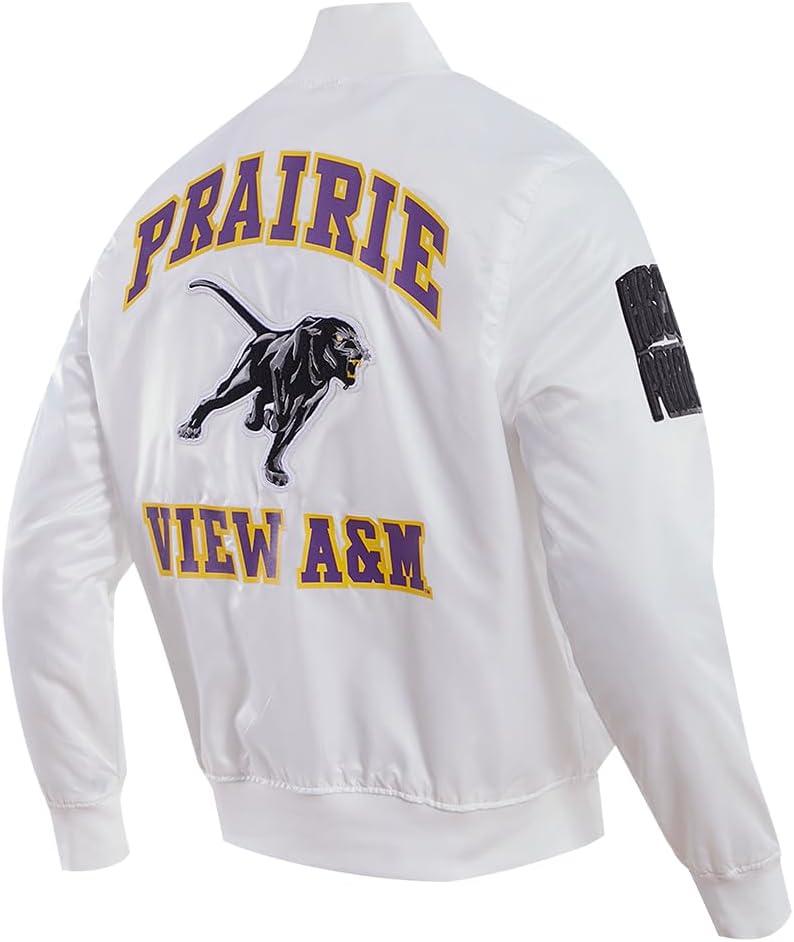 imagePro Standard NCAA mens Mens College Classic Chenille Satin JacketWhite