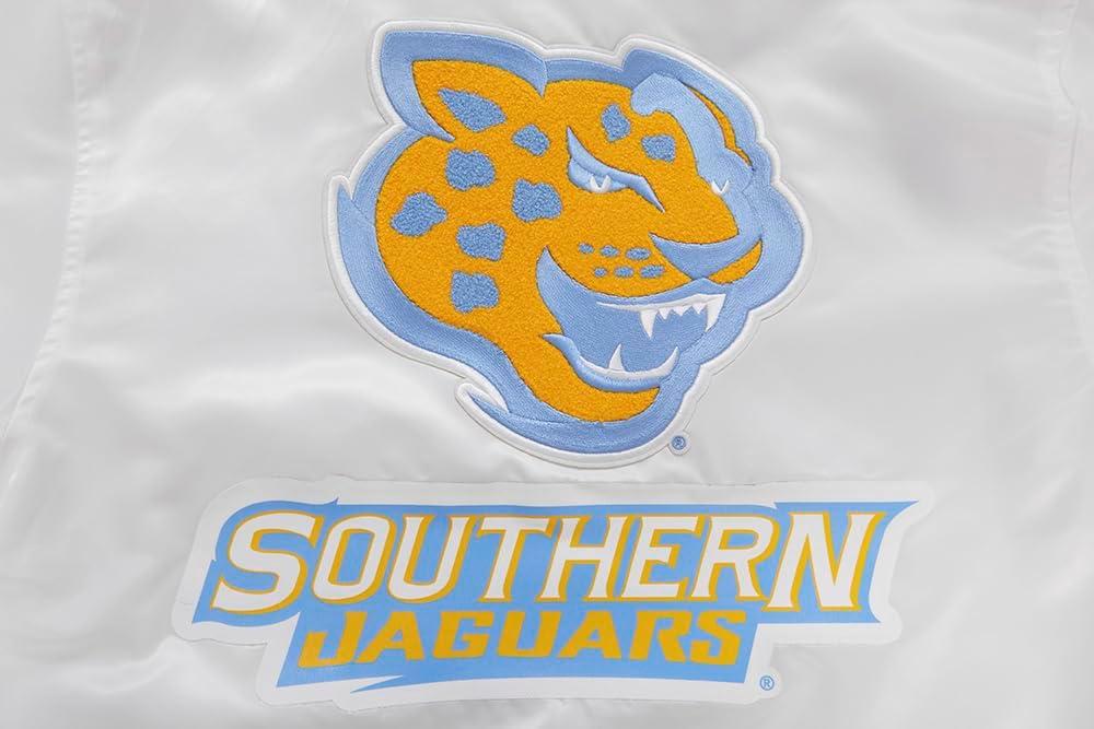 imagePro Standard NCAA mens Mens College Classic Chenille Satin JacketWhite