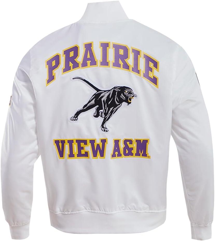 imagePro Standard NCAA mens Mens College Classic Chenille Satin JacketWhite