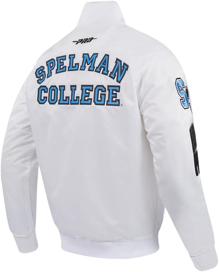 imagePro Standard NCAA mens Mens College Classic Chenille Satin JacketWhite