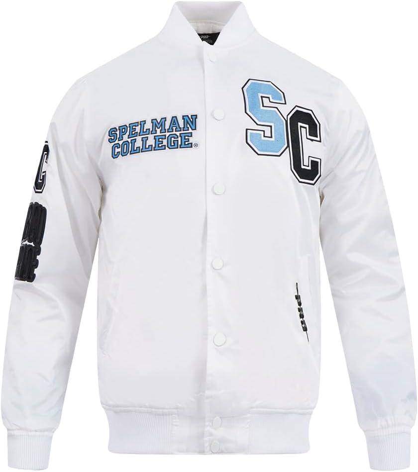 imagePro Standard NCAA mens Mens College Classic Chenille Satin JacketWhite