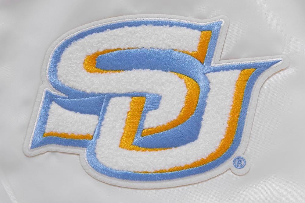 imagePro Standard NCAA mens Mens College Classic Chenille Satin JacketWhite