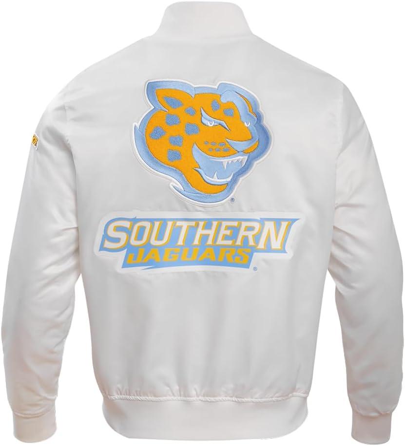 imagePro Standard NCAA mens Mens College Classic Chenille Satin JacketWhite