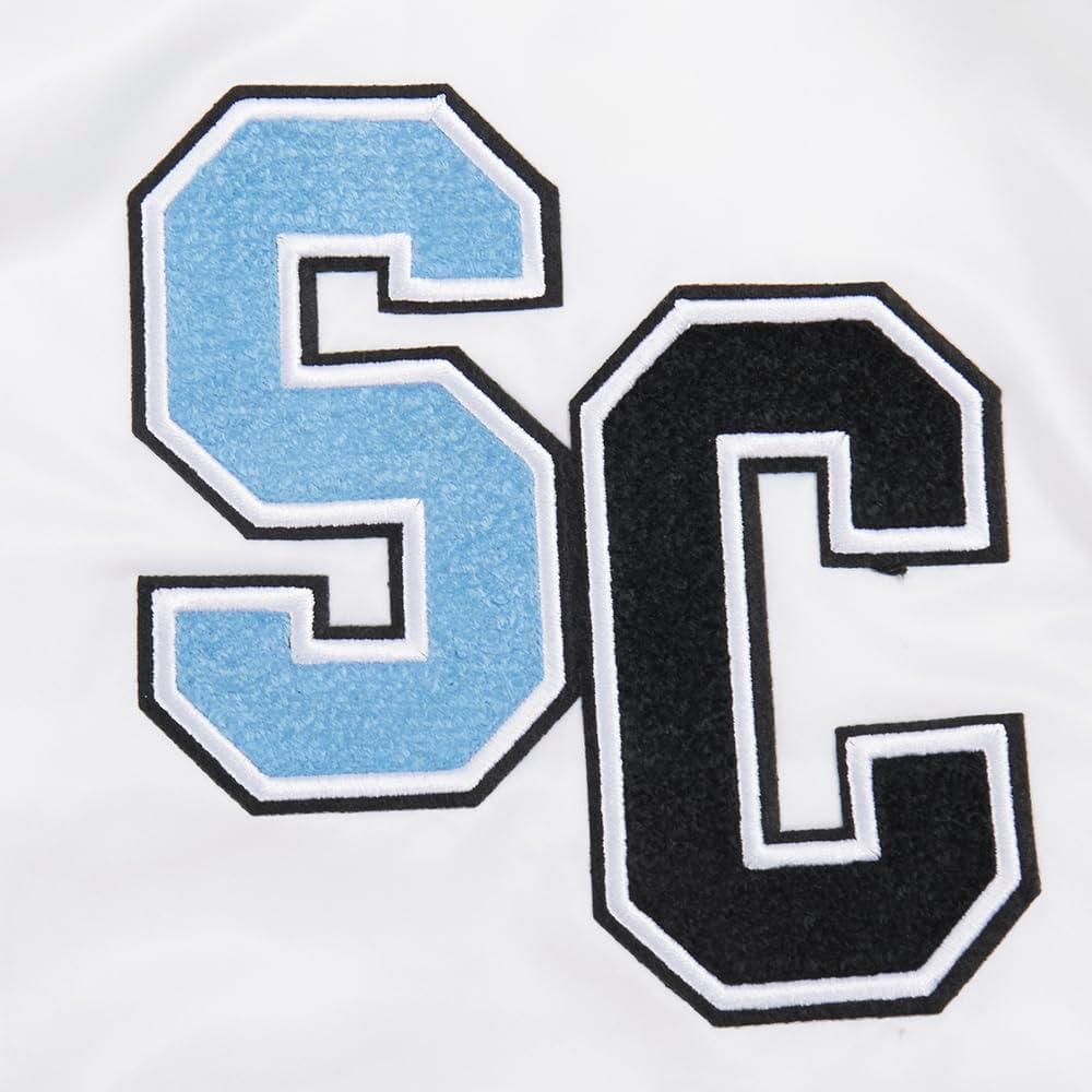 imagePro Standard NCAA mens Mens College Classic Chenille Satin JacketWhite