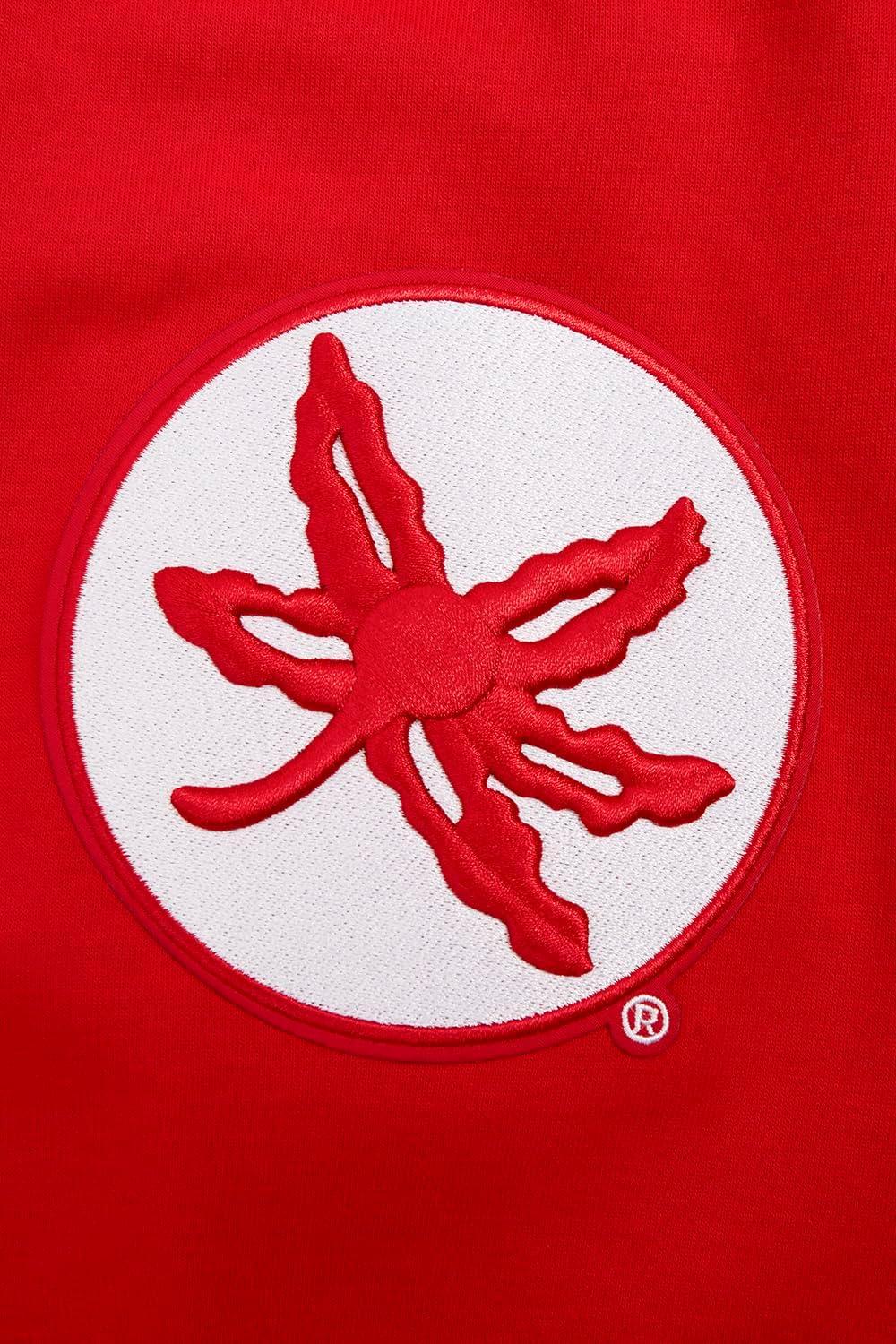 imagePro Standard NCAA mensMale Mens College Classic Chenille Cotton Double Knit Pull Over HoodieRed