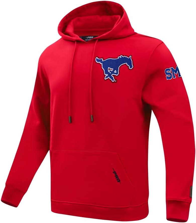 imagePro Standard NCAA mensMale Mens College Classic Chenille Cotton Double Knit Pull Over HoodieRed